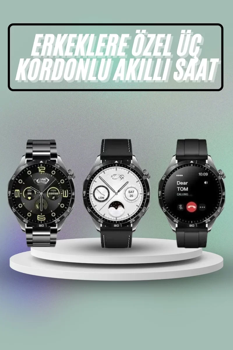 Akıllı Saat - iOS & Android Uyumlu Amoled Ekranlı Çok Fonksiyonlu Takım