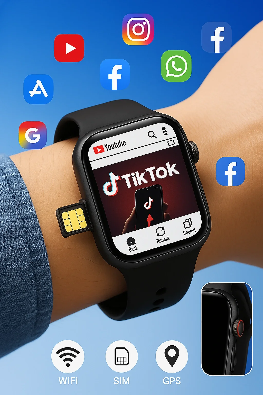 Akıllı Saat Iphone Ve Android Tüm Telefonlara Uyumlu Instagram,Yo