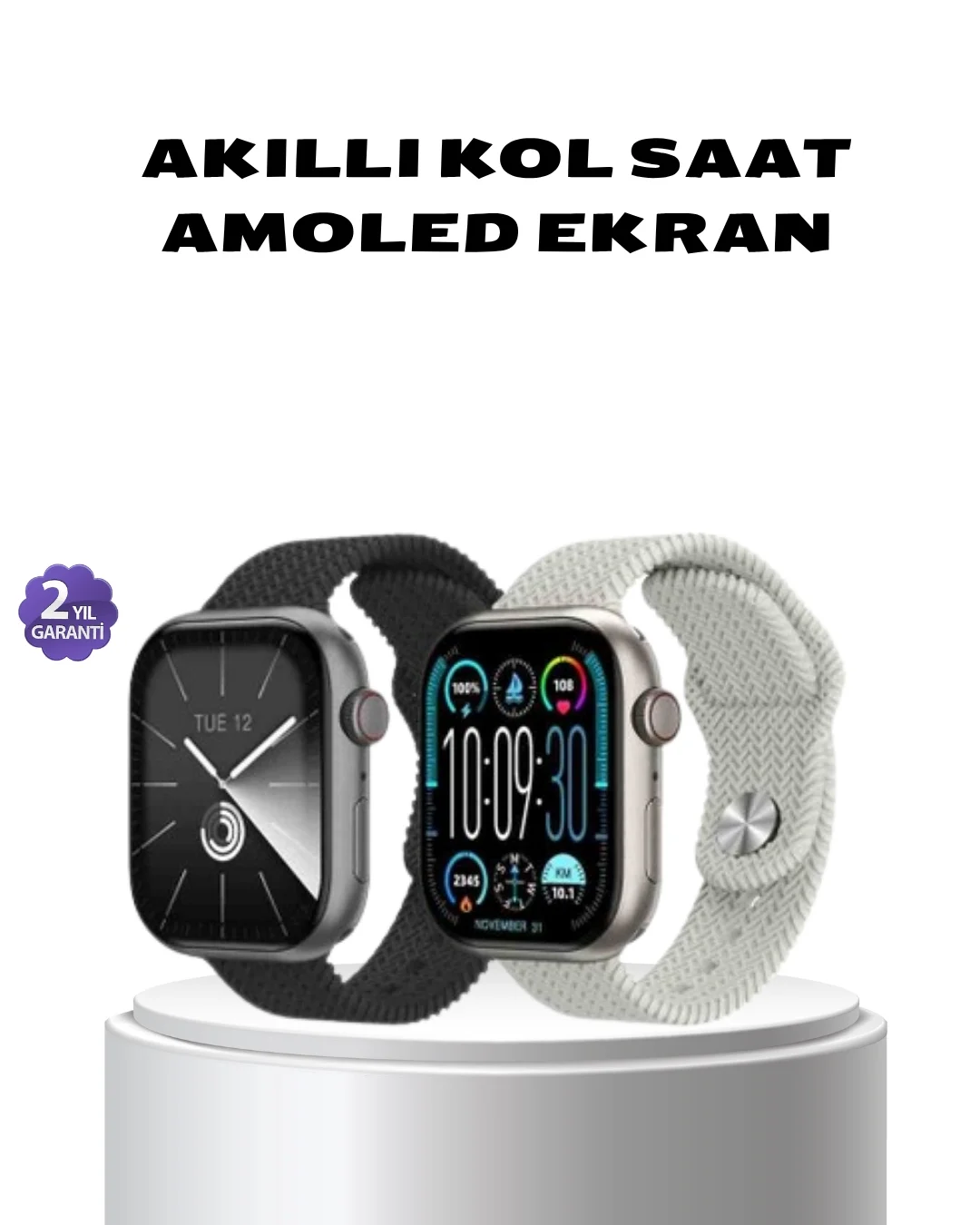 Akıllı Saat Kablosuz Şarjlı Bluetooth 5.2 Arama Bildirim Sesli Asistan 420 mAh Akıllı Saat Kablosuz Şarjlı Bluetooth 5.2 Arama Bildirim Sesli Asistan 420 mAh