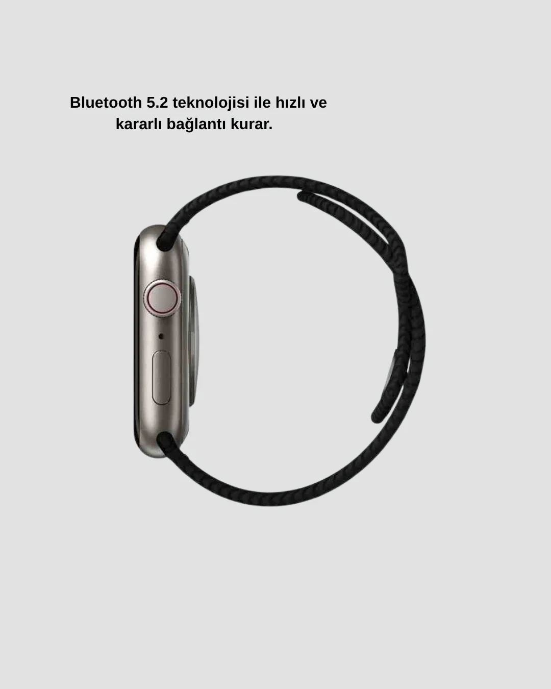 Akıllı Saat Kablosuz Şarjlı Bluetooth 5.2 Arama Bildirim Sesli Asistan 420 mAh