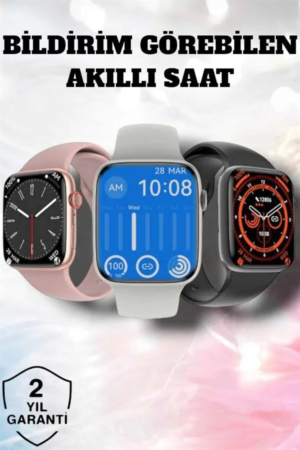 Akıllı Saat - Kalp Atışı İzleme, Adım Sayar, Bluetooth 3.0/4.0, 1.54" HD IPS Ekran