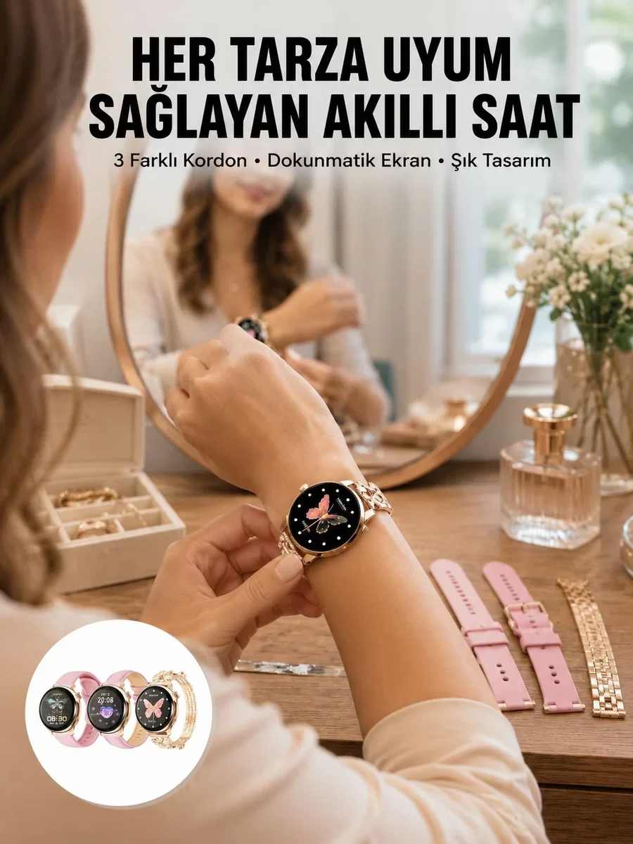 Akıllı Saat – Kalp Atış Takipli Spor Modlu Uzun Pil Ömürlü Yeni N