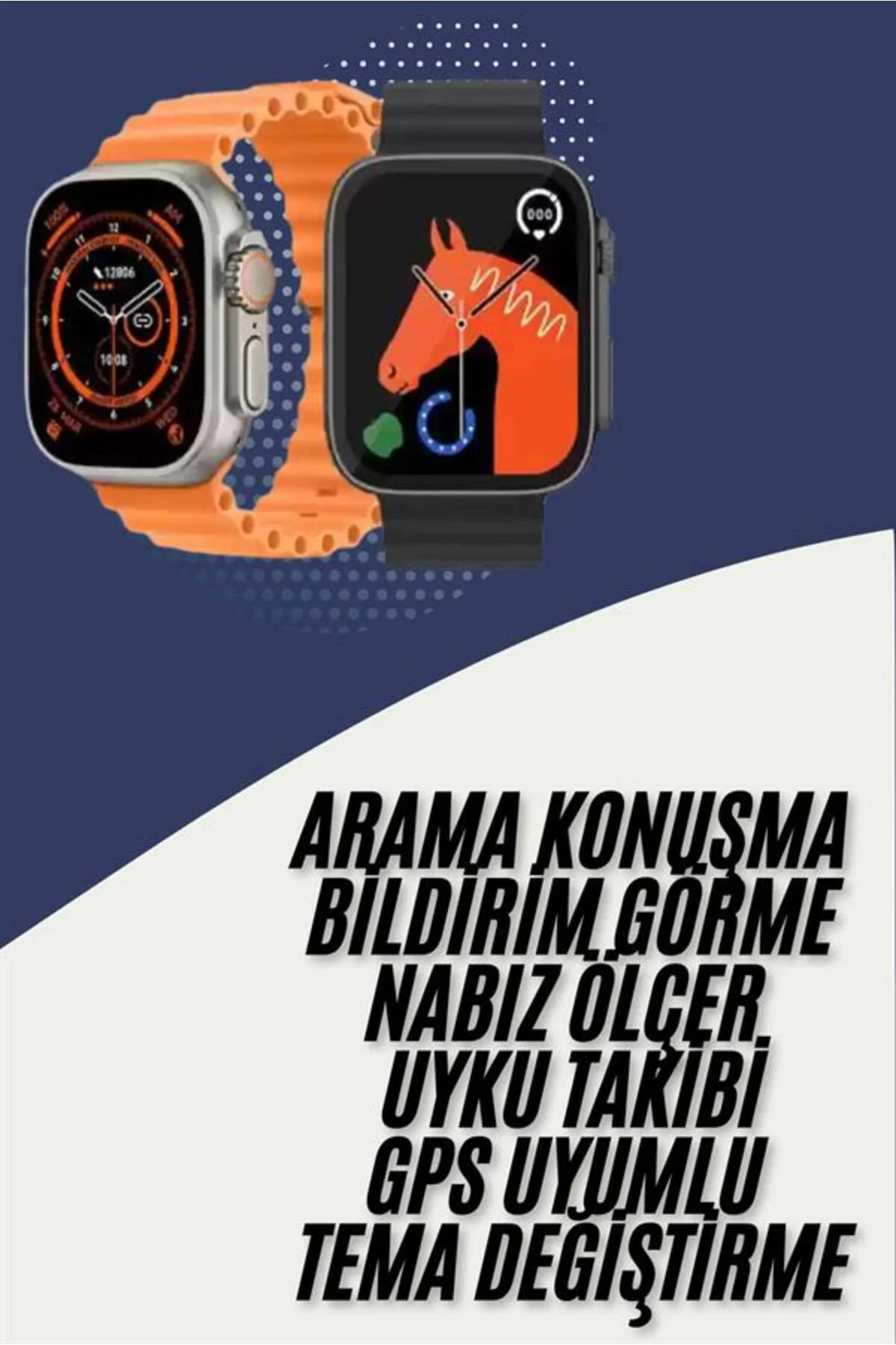 Akıllı Saat Kordon Hediyeli Güçlü Batarya Kapasiteli Titreşimli B