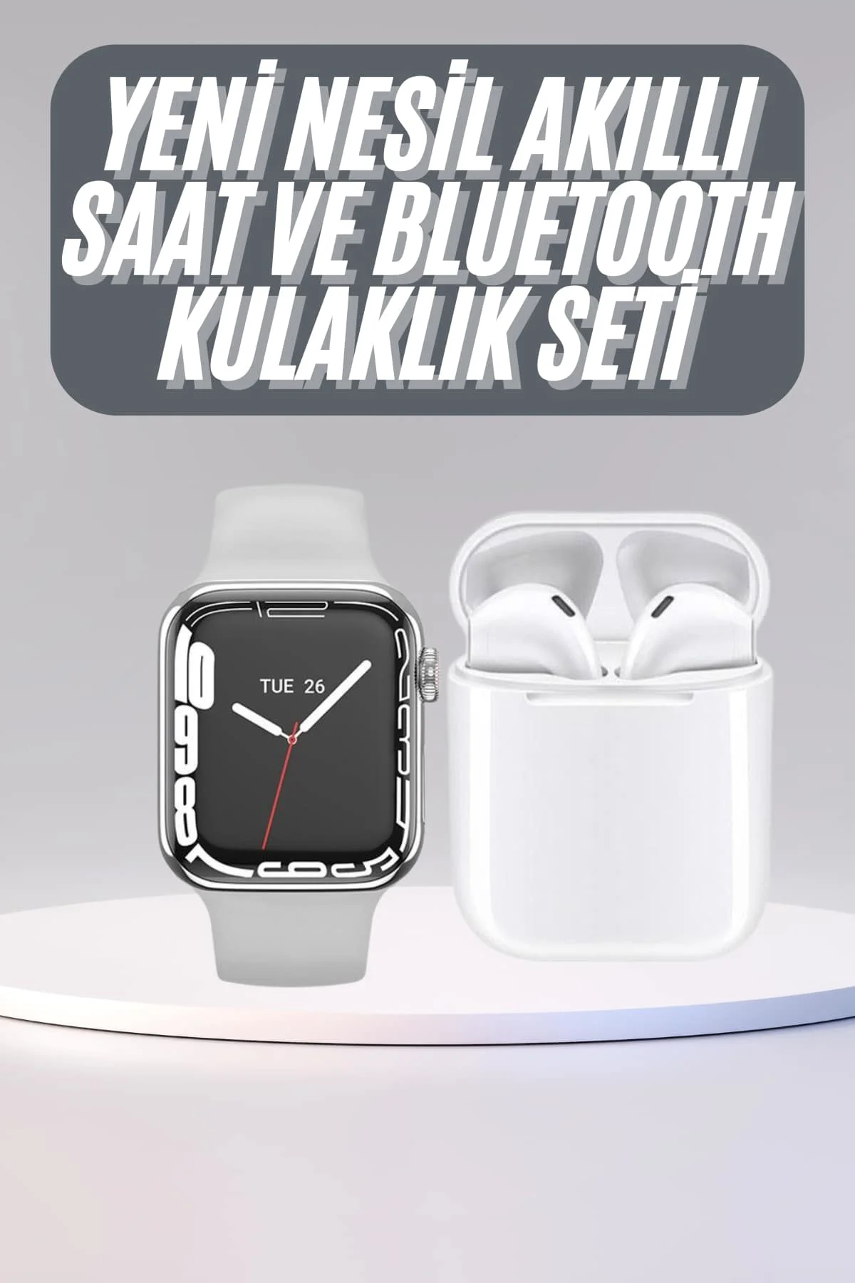 Akıllı Saat Kulaklık Hediyeli Uyku ve Sağlık Takibi Yapabilen Uzun Ömürlü