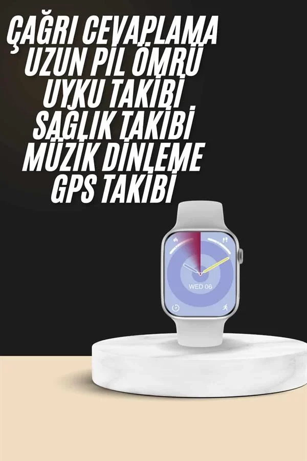 Akıllı Saat Kulaklık Hediyeli Uyku ve Sağlık Takibi Yapabilen Uzu