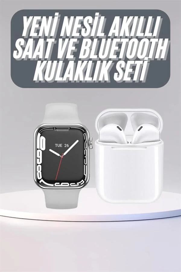 Akıllı Saat Kulaklık Hediyeli Uyku ve Sağlık Takibi Yapabilen Uzu