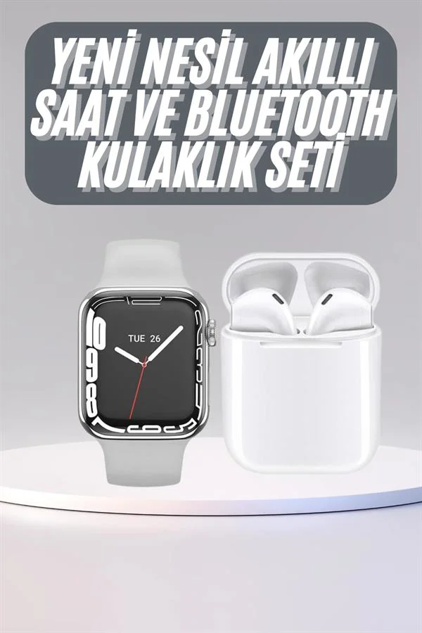 Akıllı Saat Kulaklık Hediyeli Uyku ve Sağlık Takibi Yapabilen Uzun Ömürlü Akıllı Saat Kulaklık Hediyeli Uyku ve Sağlık Takibi Yapabilen Uzun Ömürlü