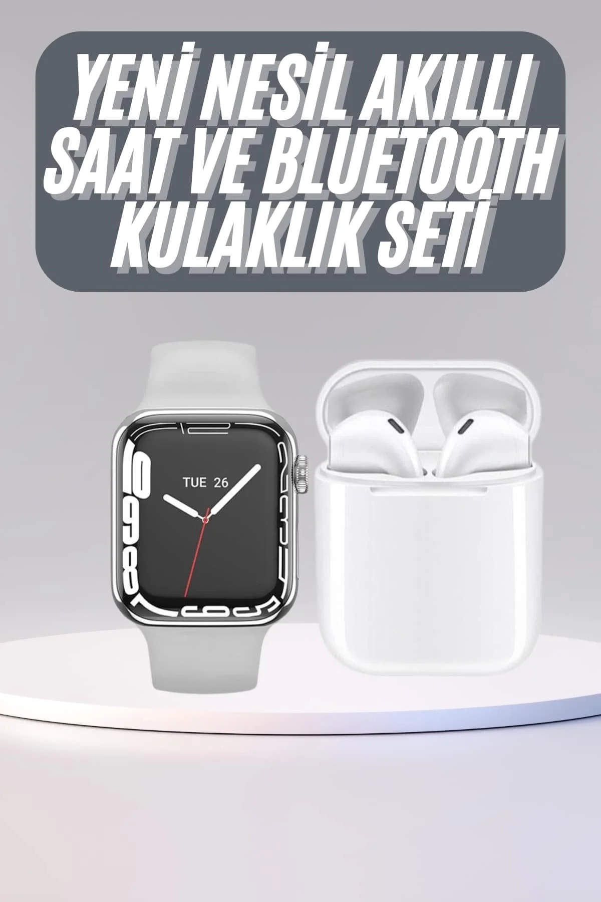 Akıllı Saat Kulaklık Hediyeli Uyku ve Sağlık Takibi Yapabilen Uzun Ömürlü