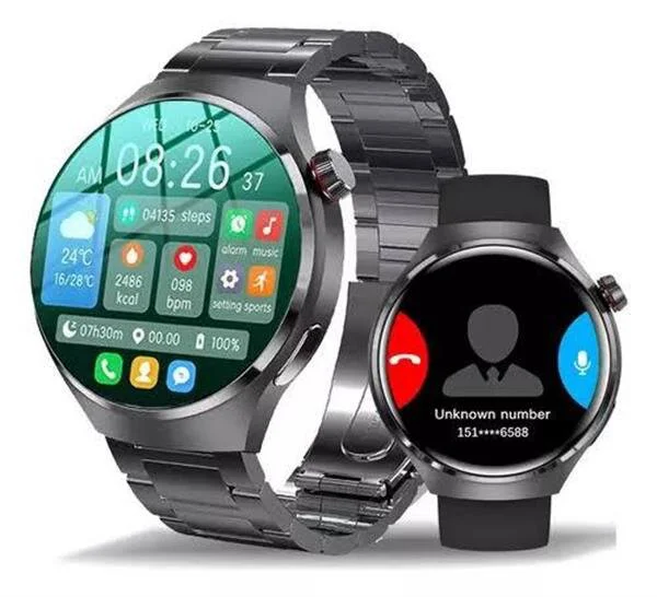 Akıllı Saat Metal Kordonlu GPS ve NFC Uyumlu - Adımsayar ve Arama Cevaplayıcı