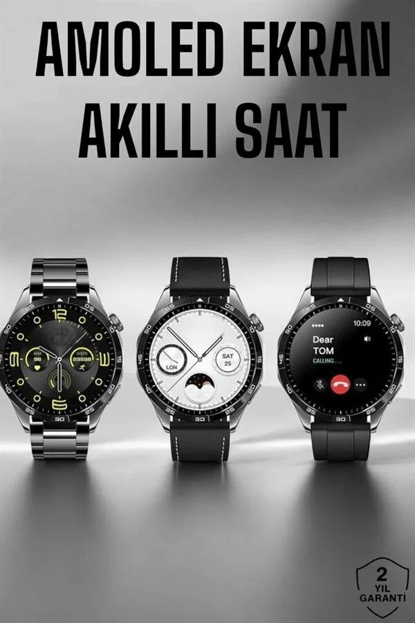 Akıllı Saat Metal Kordonlu GPS ve NFC Uyumlu - Adımsayar ve Arama Cevaplayıcı