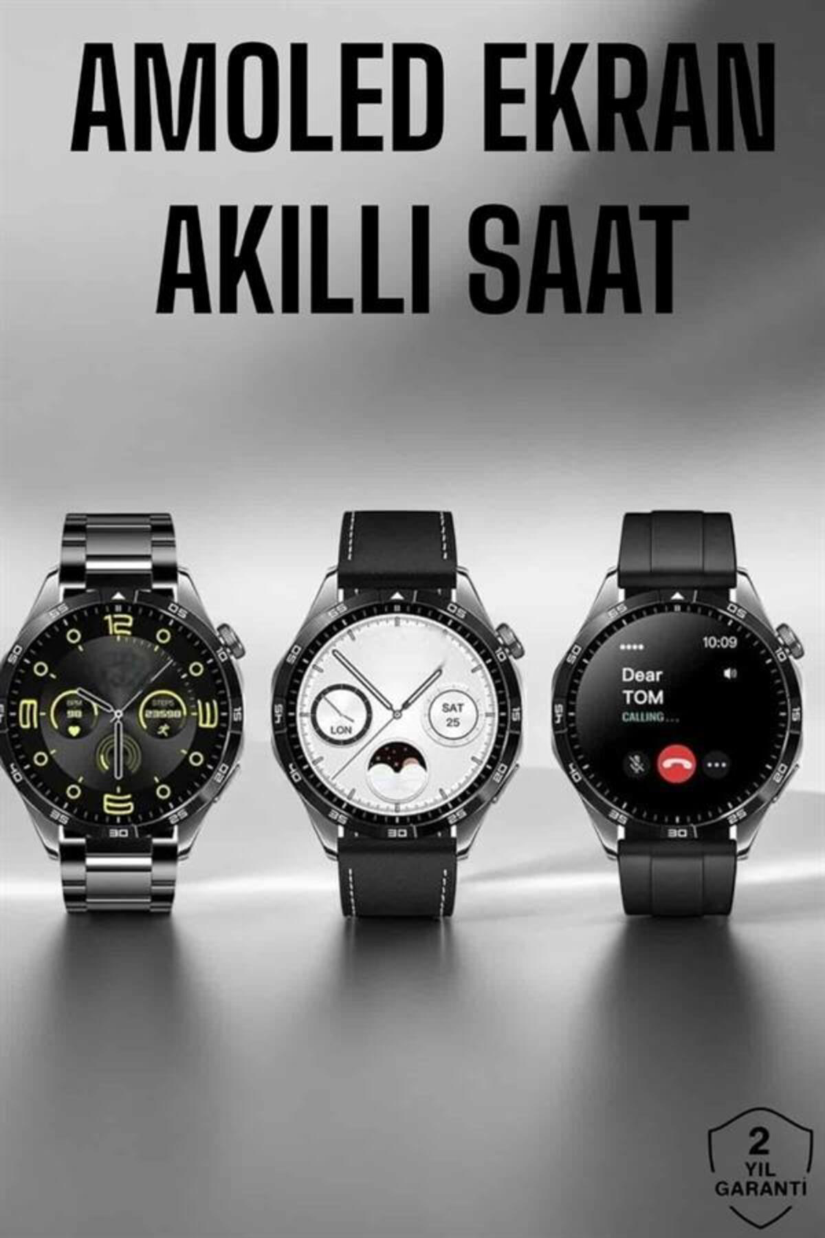 Akıllı Saat Metal Kordonlu GPS ve NFC Uyumlu Arama Cevaplayan - L