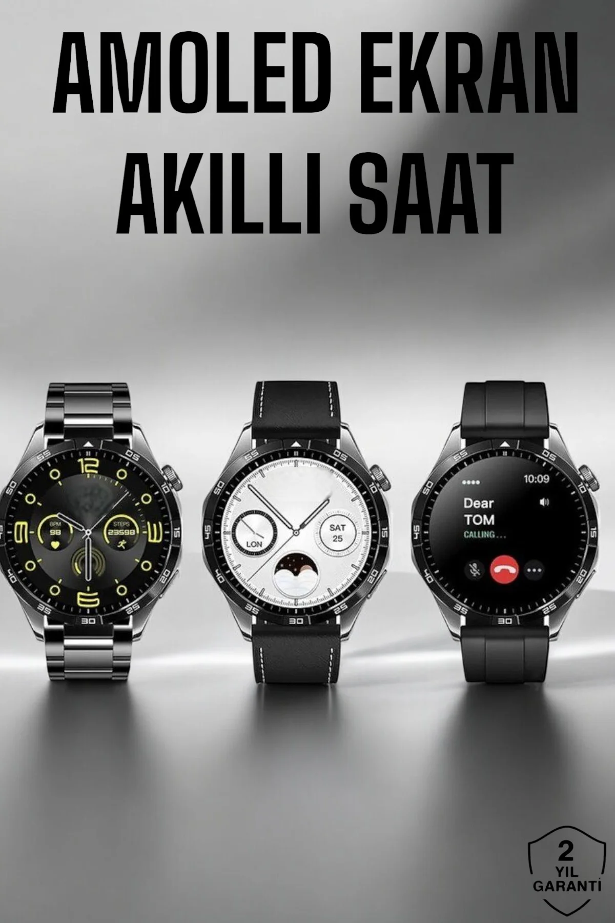 Akıllı Saat Metal Kordonlu GPS ve NFC Uyumlu Arama Cevaplayan