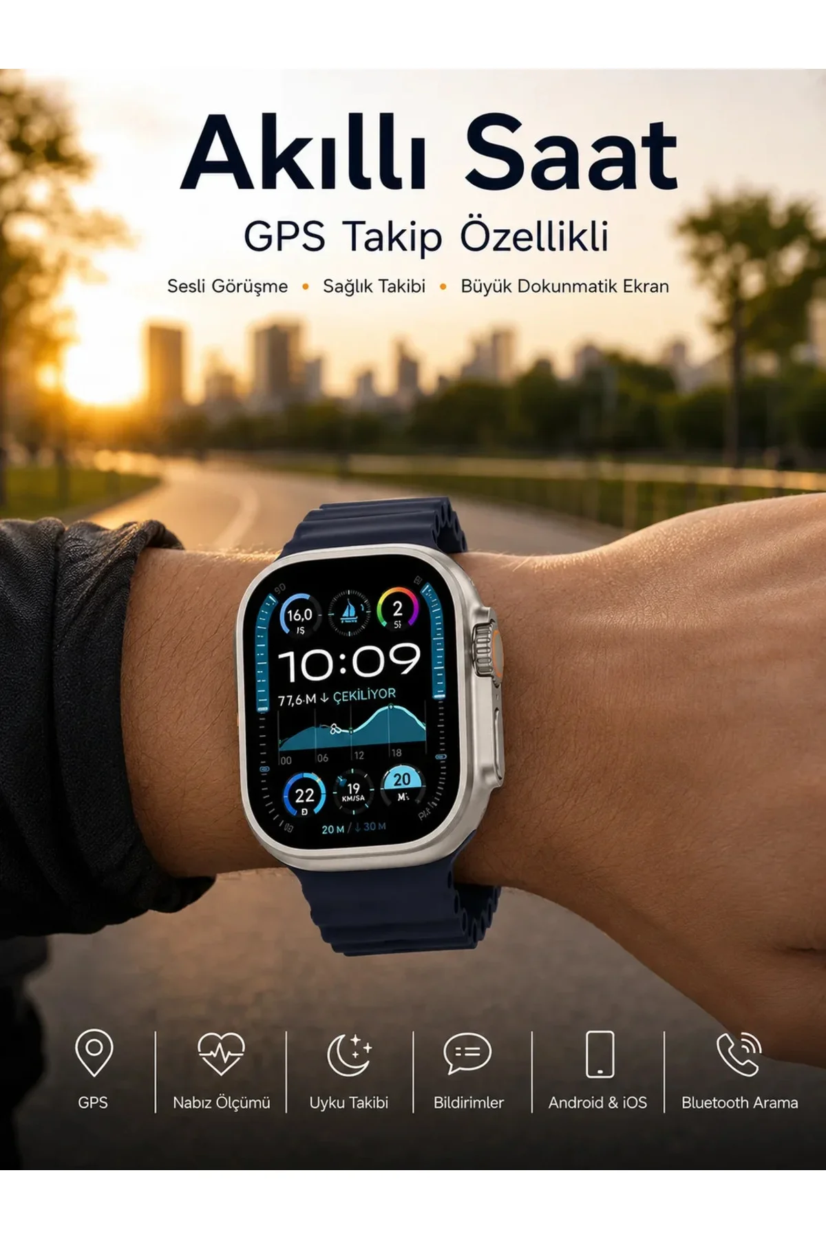 Akıllı Saat Nabız Ölçer Uyku Takibi Adımsayar Alarm ve Hatırlatıcı Çağrı Cevaplama Yeni Nesil Akıllı Saat Nabız Ölçer Uyku Takibi Adımsayar Alarm ve Hatırlatıcı Çağrı Cevaplama Yeni Nesil