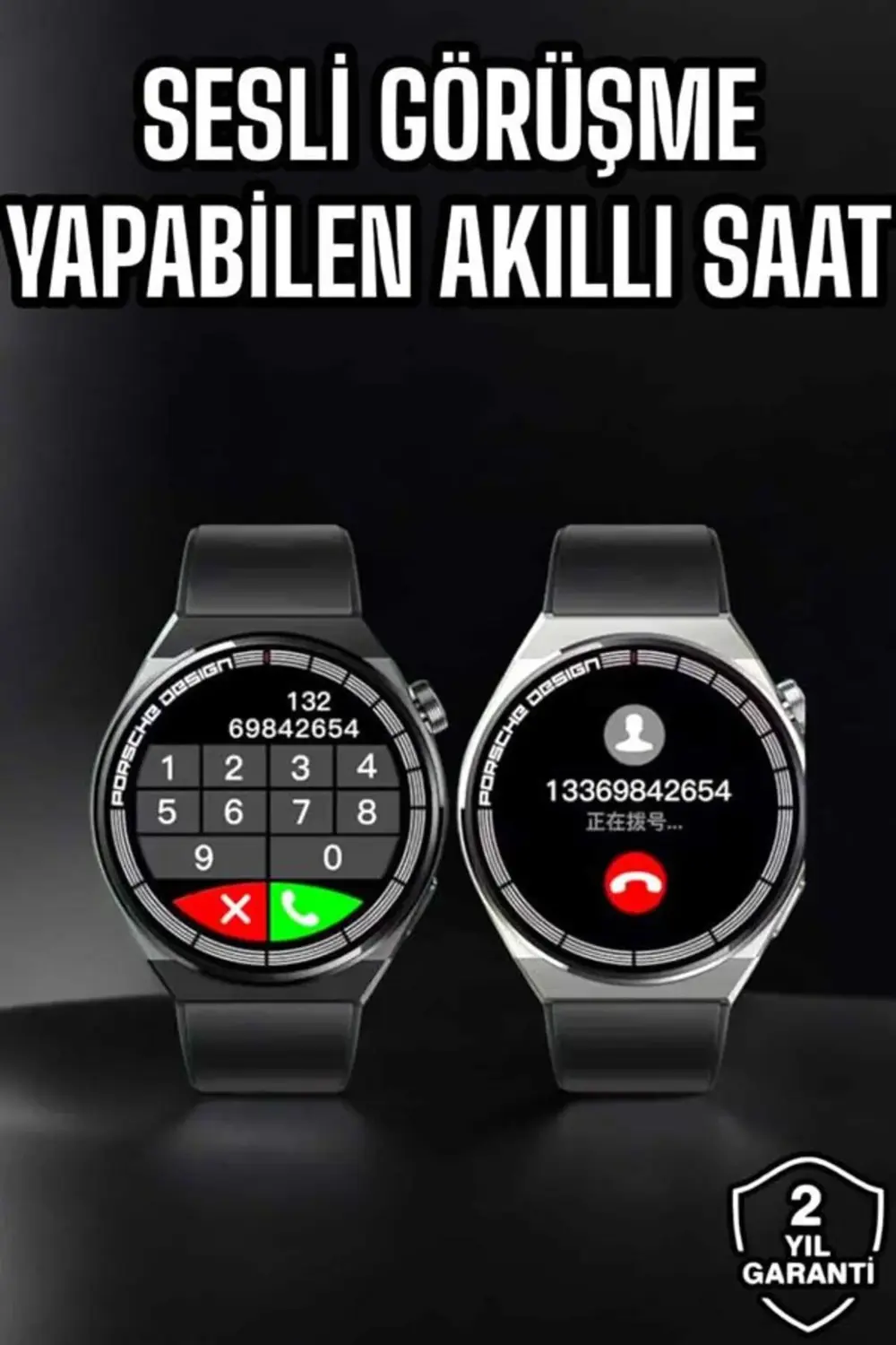 Akıllı Saat Nabız Sensörlü Bildirim Görebilen Spor Modları GPS Ta