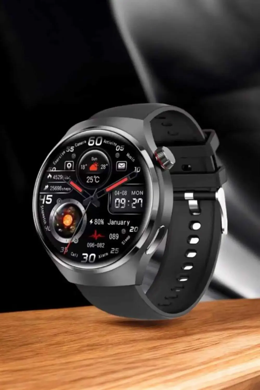 Akıllı Saat Nabız Sensörlü Bildirim Görebilen Spor Modları GPS Ta