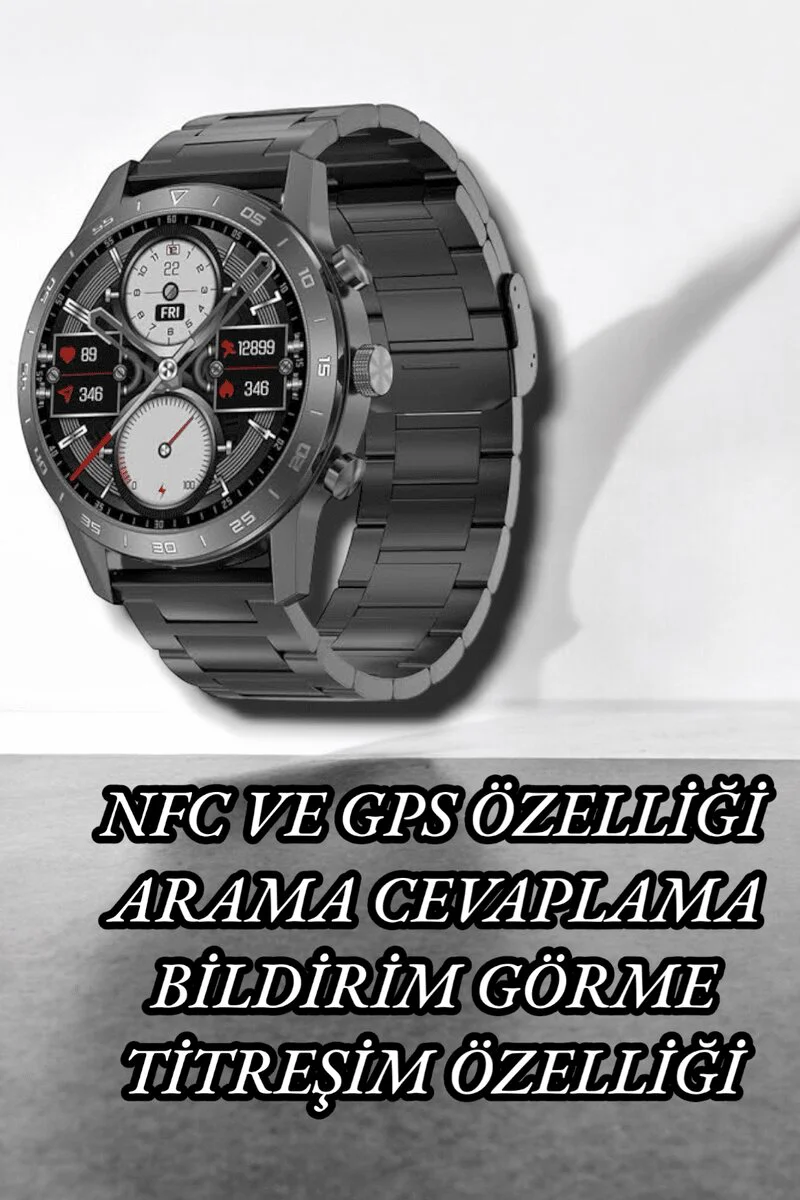 Akıllı Saat: NFC, EKG Nabız ve Kablosuz Şarjlı Spor Takibi
