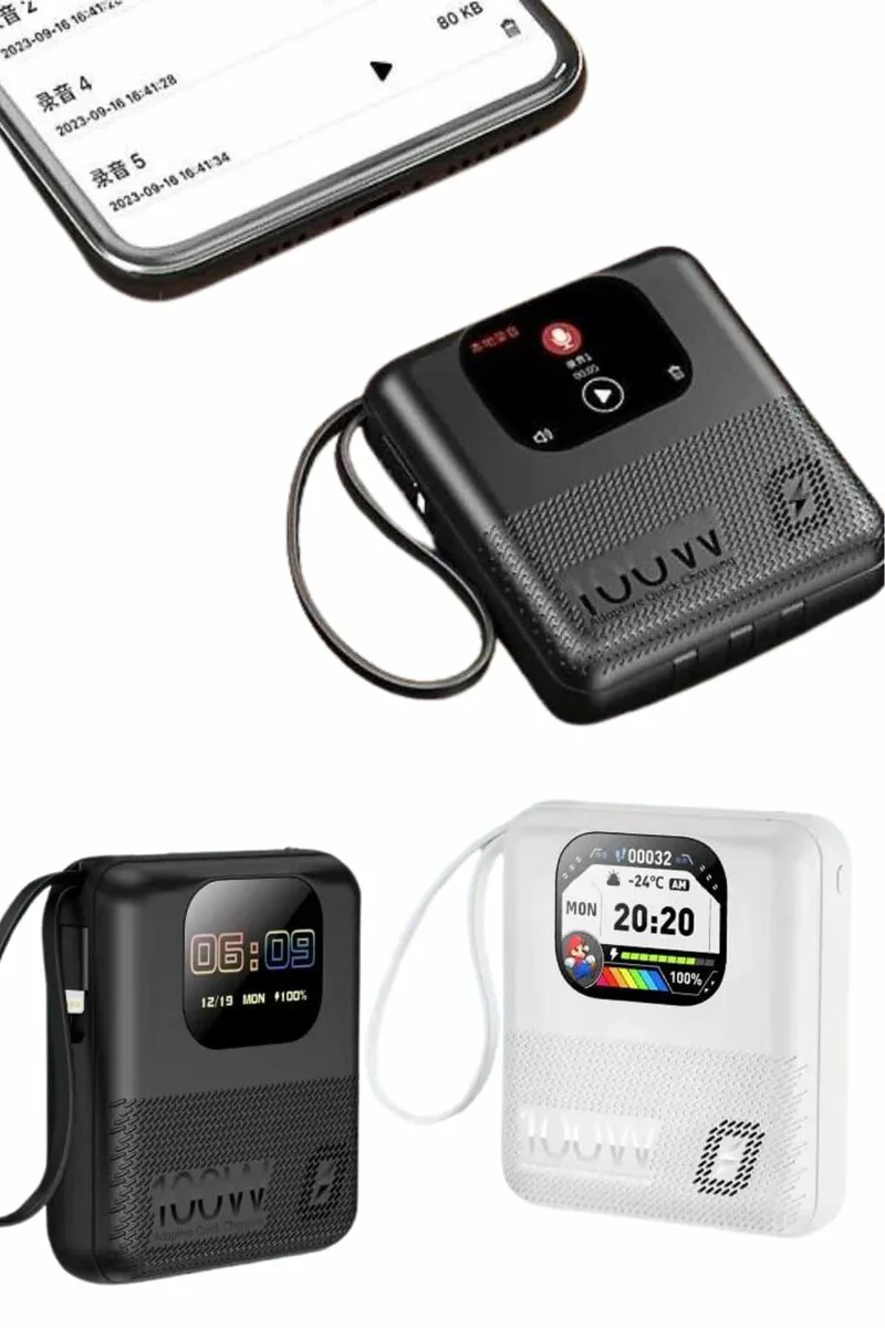 Akıllı Saat Powerbank 10000 Mah 4 Çıkışlı Taşınabilir Dijital Göstergeli