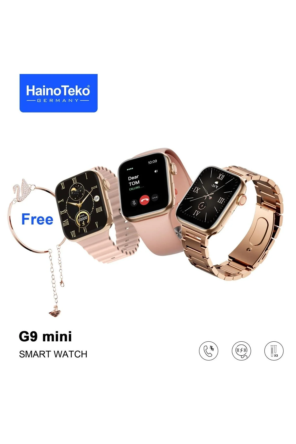 Akıllı Saat - Renk: Çok Renkli, Kasa Renk: Rose Gold, Kordon Renk: Çok Renkli | Teknik Özellikleri