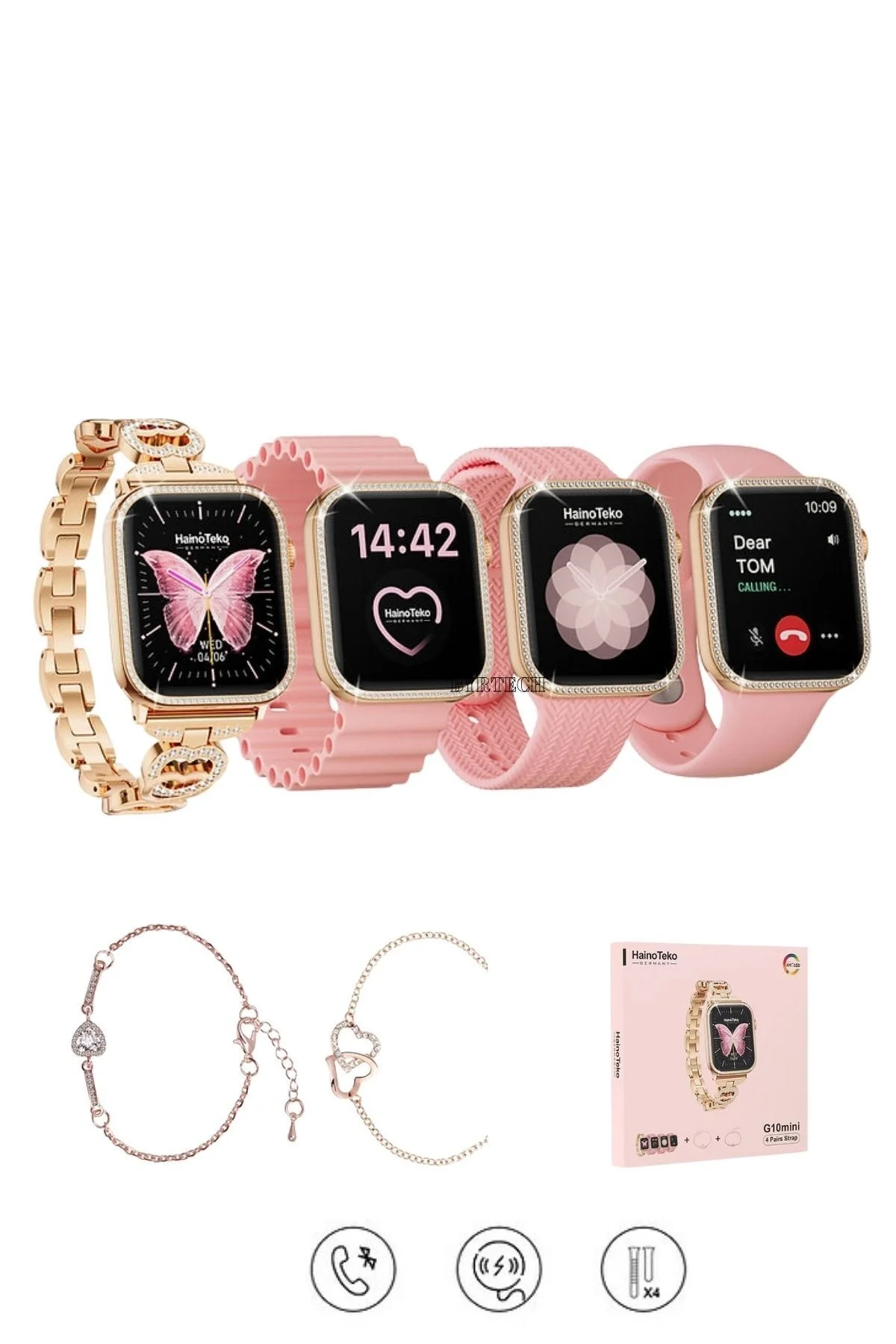 Akıllı Saat - Renk: Pembe, Kasa Renk: Rose Gold, Kordon Renk: Pembe | Teknik Özellikleri ve Kullanım
