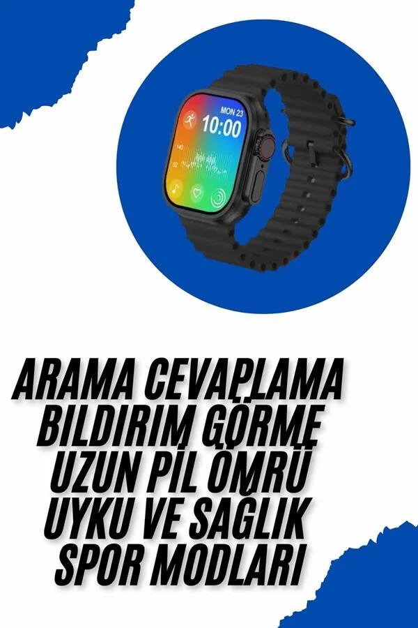 Akıllı Saat Sağlık Takibi Kalp Atışı Adımsayar Ultra Yeni Nesil Nefes Egzersizi