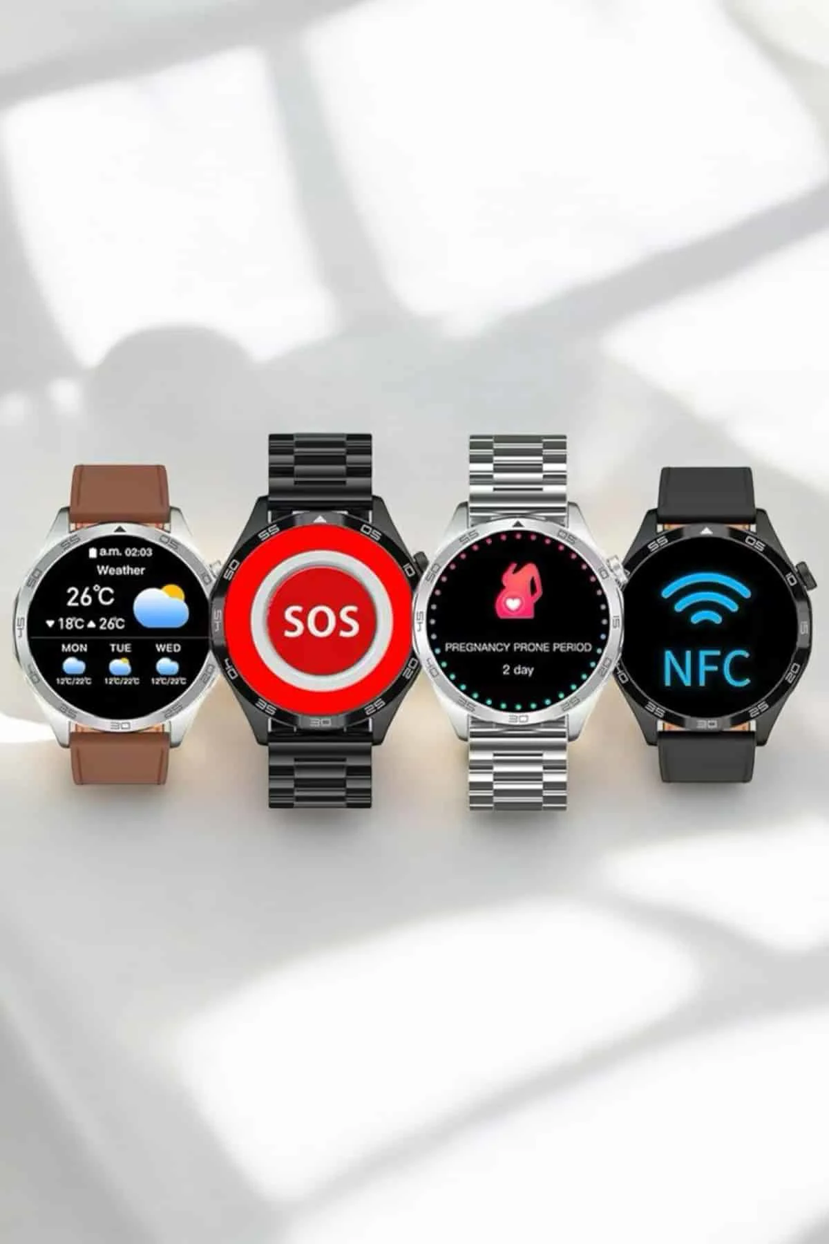 Akıllı Saat Sesli Görüşme Titreşimli Nabız Sensörlü Spor Modları