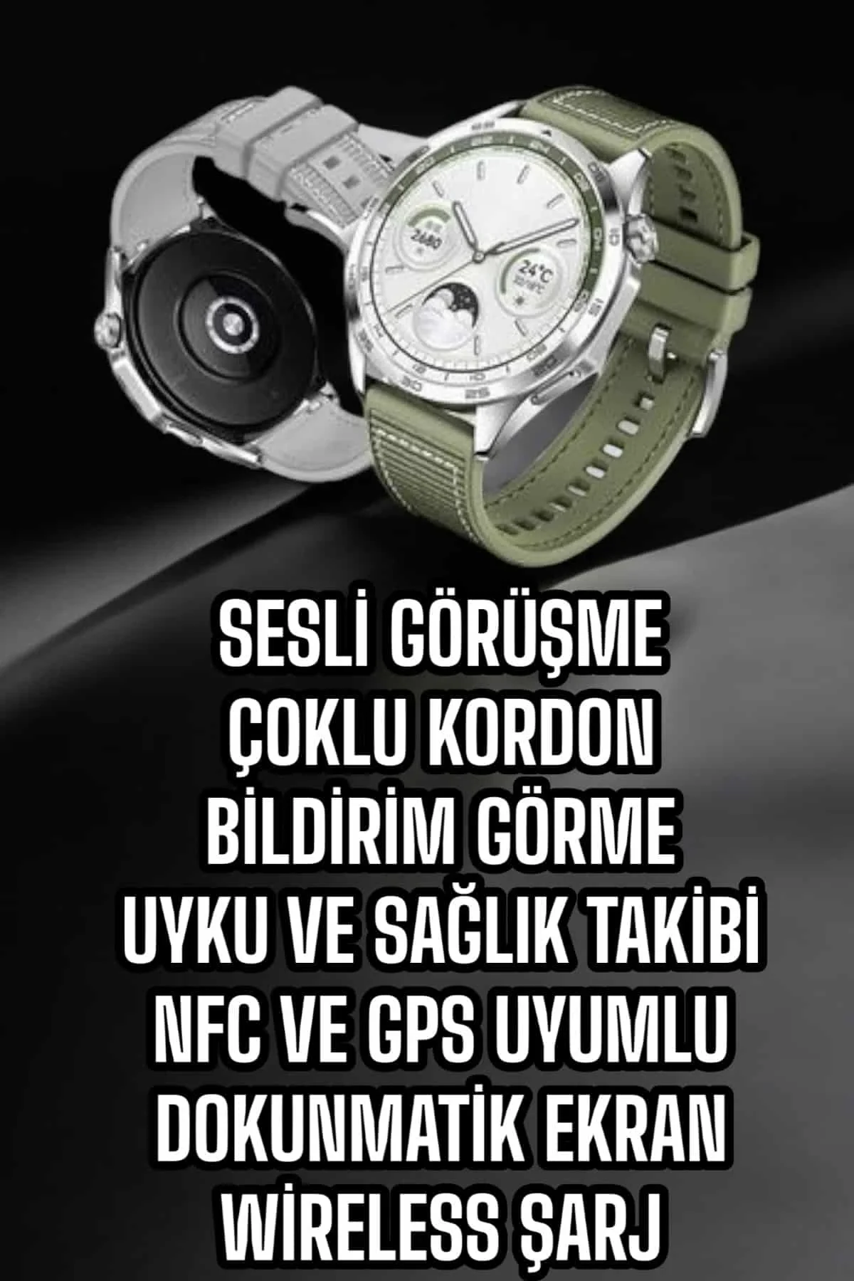 Akıllı Saat Sesli Görüşme Titreşimli Nabız Sensörlü Spor Modları Akıllı Saat Sesli Görüşme Titreşimli Nabız Sensörlü Spor Modları