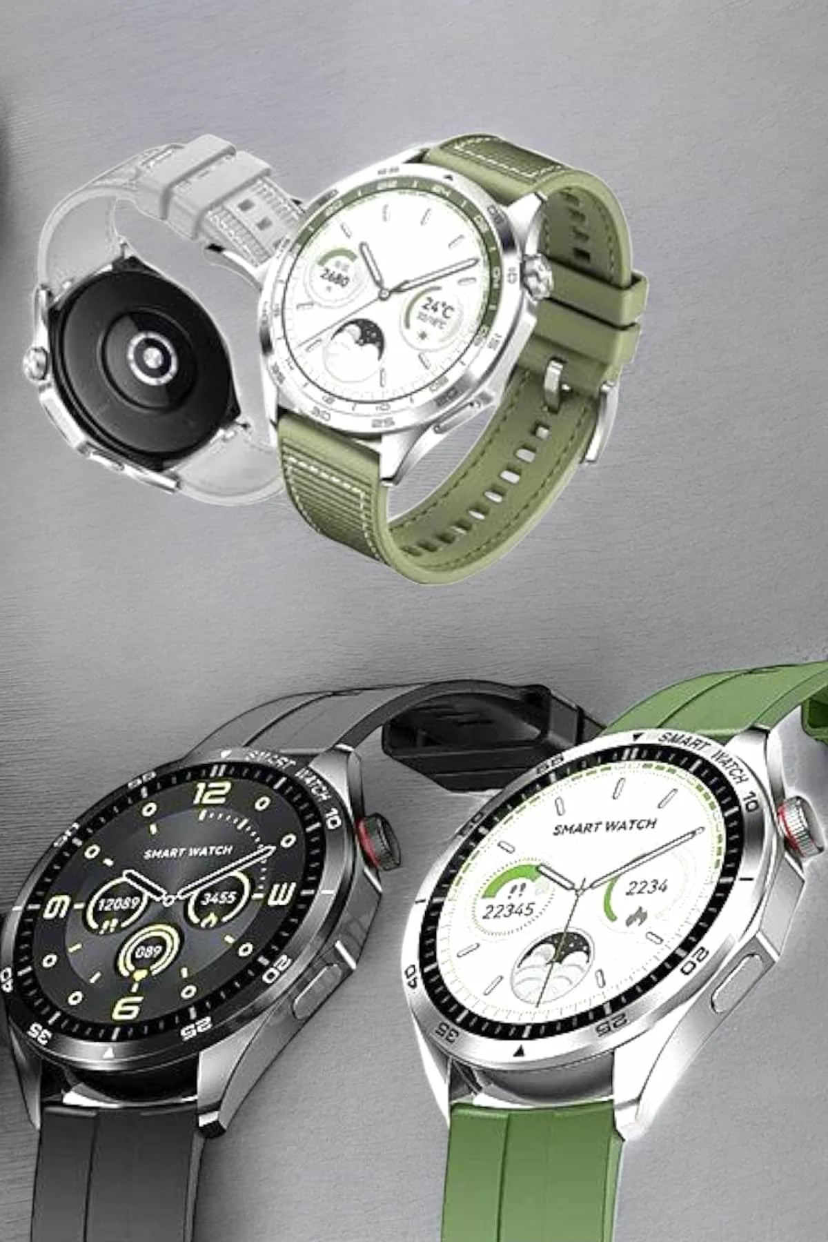 Akıllı Saat Sesli Görüşme Titreşimli Nabız Sensörlü Spor Modları