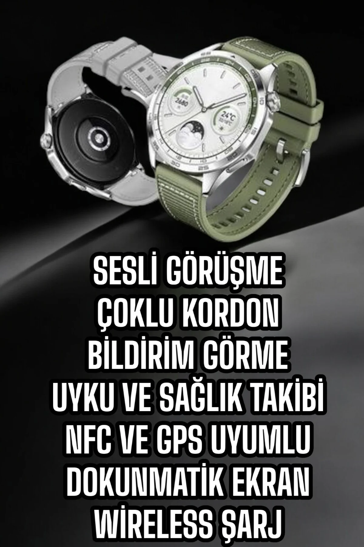 Akıllı Saat Sesli Görüşme Uyku Ve Sağlık Takibi Nfc Uyumlu - Görsel 4