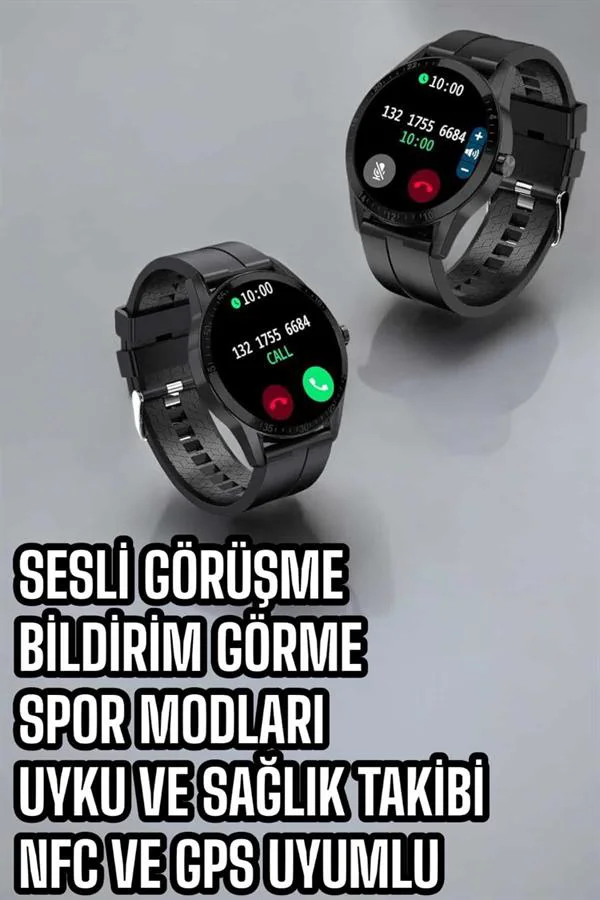 Akıllı Saat Sesli Görüşme Bluetooth Bağlantılı 3 Kordonlu Yeni Nesil