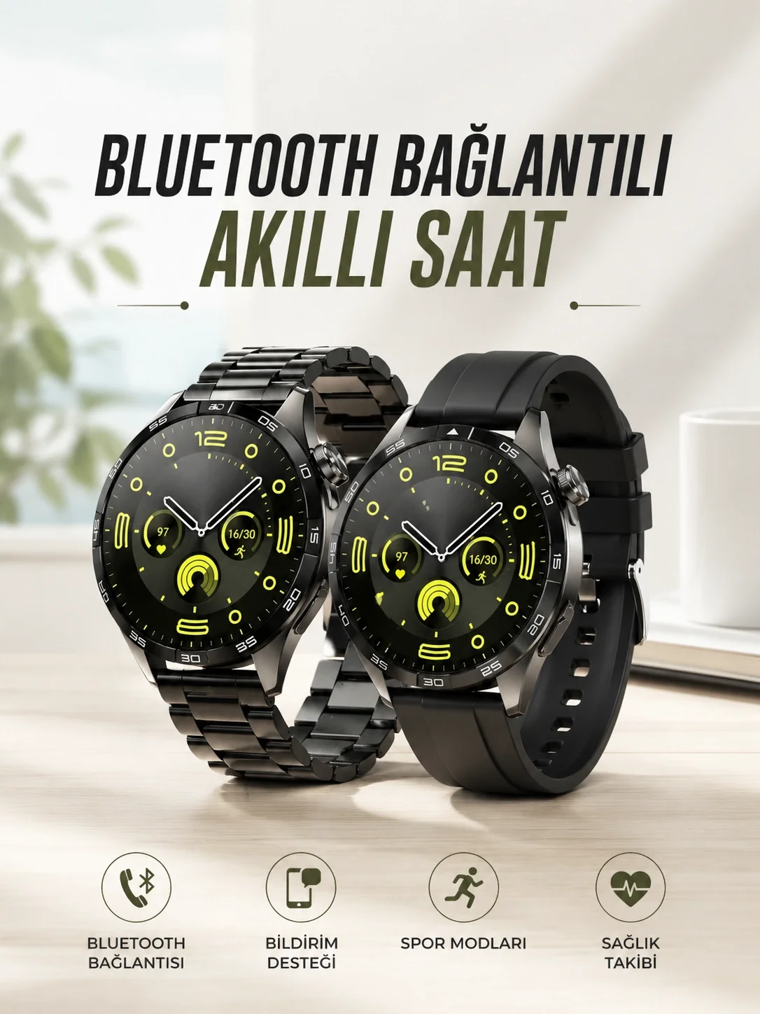 Akıllı Saat Sesli Görüşme, NFC Uyumlu, Bildirim Görme ve Uyku ve Sağlık Takibi Fiyatı, Yorumları ve Özellikleri