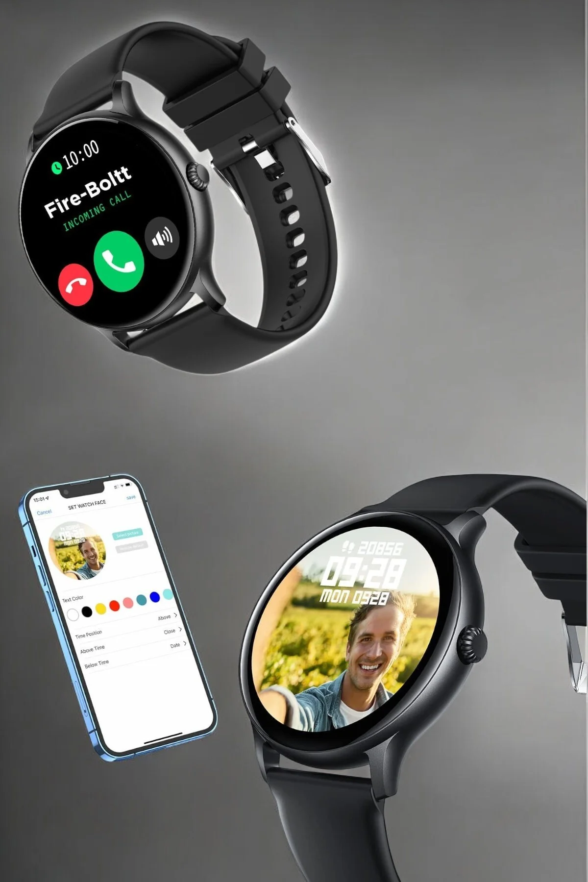 Akıllı Saat Sesli Görüşme Bluetooth Bağlantılı 3 Kordonlu - Görsel 3
