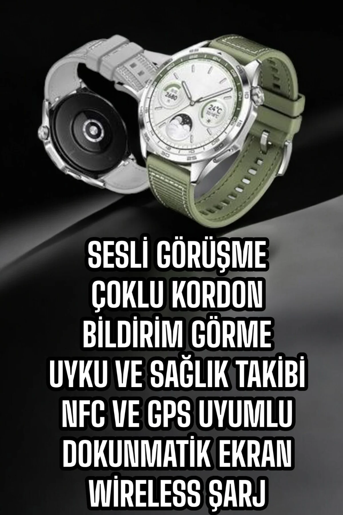 Akıllı Saat Sesli Görüşme Uyku ve Sağlık Takibi NFC Uyumlu Akıllı Saat Sesli Görüşme Uyku ve Sağlık Takibi NFC Uyumlu - Görsel 4