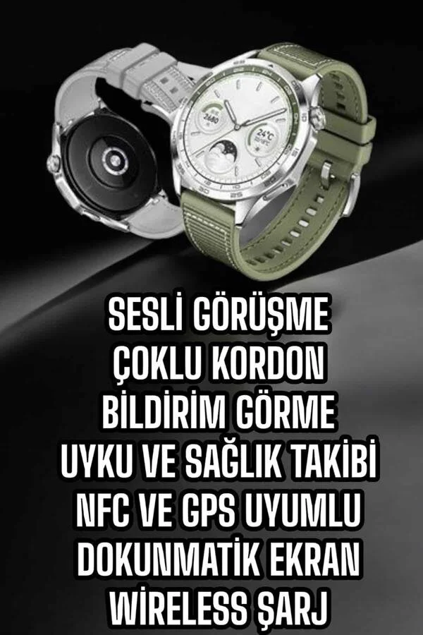Akıllı Saat - Sesli Görüşme, Uyku ve Sağlık Takibi, NFC Uyumlu