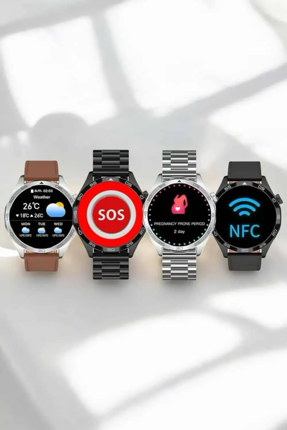 Akıllı Saat Sesli Görüşme Titreşimli Nabız Sensörlü Spor Modları