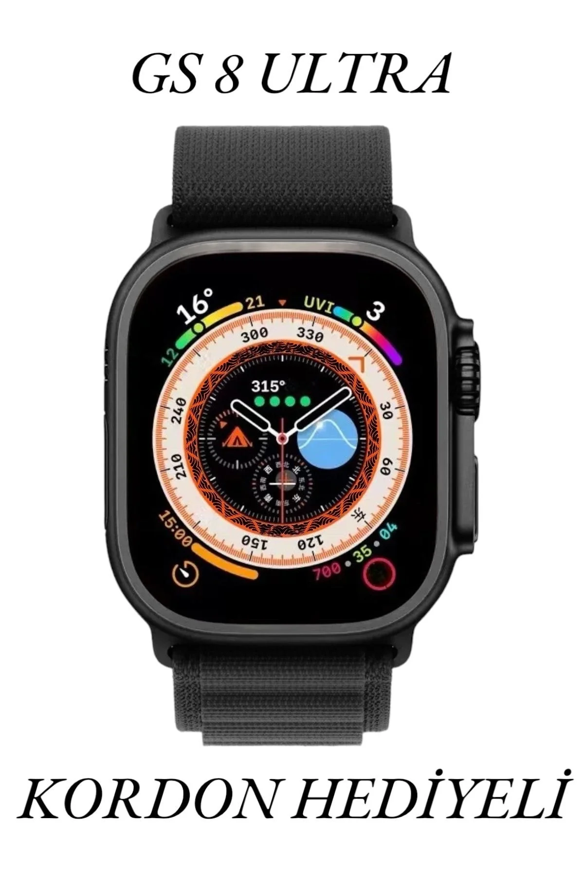 Akıllı Saat Sim Kartlı GPS Nabız Ölçer Adımsayarlı Titanyum Kordonlu Suya Dayanıklı Gümüş