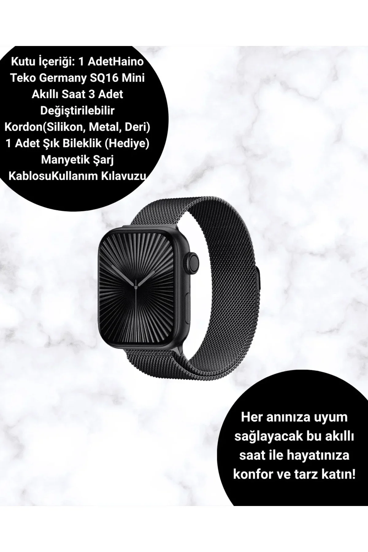 Akıllı Saat SQ-16 Mini Series 10 | Uni Tasarım, Sağlık ve Spor Takibi Akıllı Saat SQ-16 Mini Series 10 | Uni Tasarım, Sağlık ve Spor Takibi