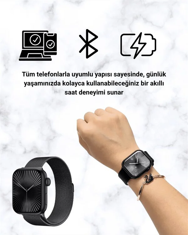 Akıllı Saat SQ-16 Mini Series 10 | Unisex Tasarım Sağlık ve Spor Takibi
