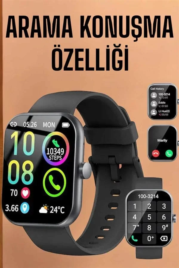 Akıllı Saat Tema Değiştirme Bluetooth Bağlantılı Arama Cevaplayan - Lisinya Akıllı Saat Tema Değiştirme Bluetooth Bağlantılı Arama Cevaplayan - Lisinya