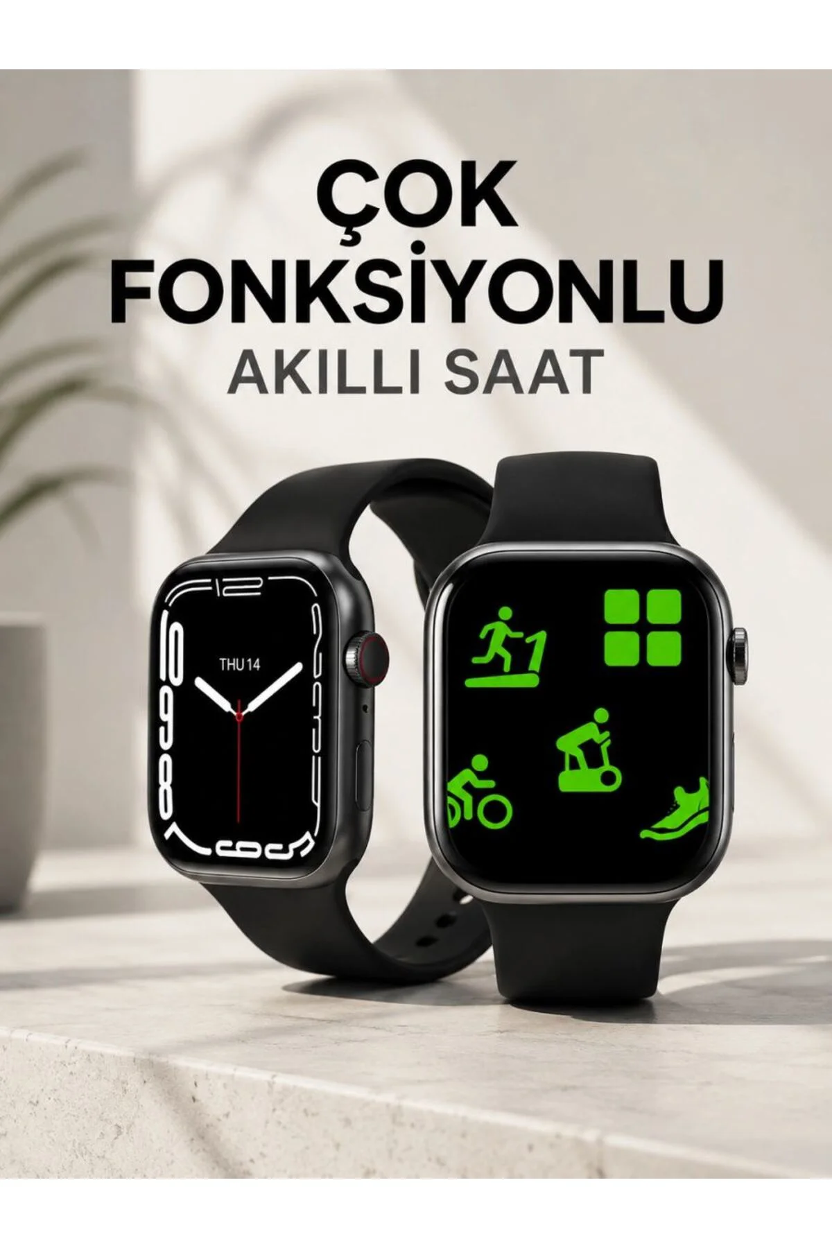 Akıllı Saat Tema Değiştirme Uyku Ve Sağlık Takibi Sesli Asistan Bildirim Görme