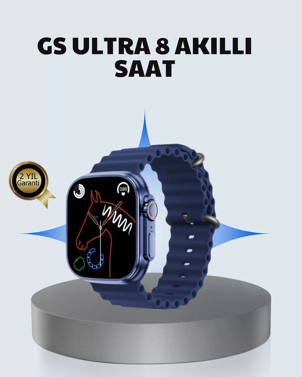 Akıllı Saat Ultra 2.05 IPS Ekran Bluetooth Aramalı Spor Modlu - Sağlık Takibi ve 7 Gün Pil Ömrü