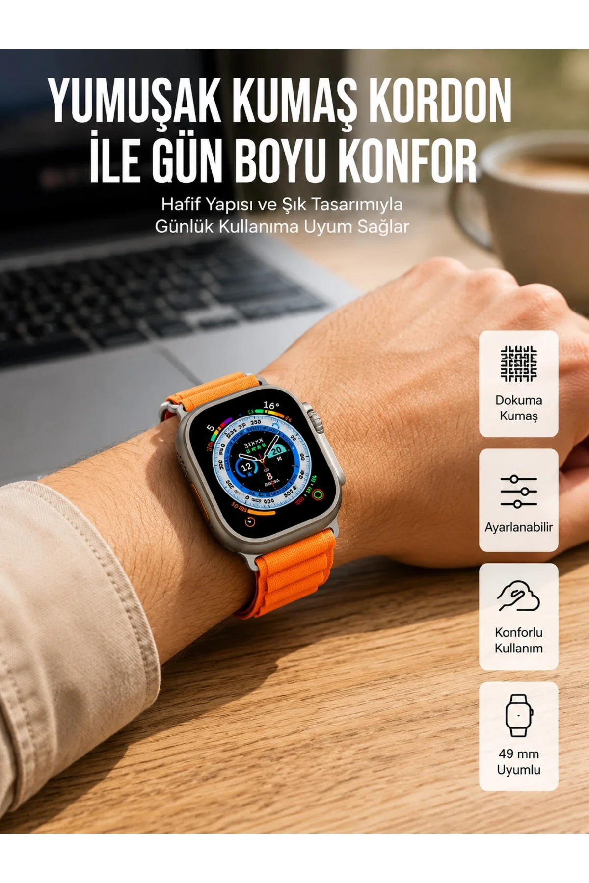 Akıllı Saat Ultra Android & İos Uyumlu Arama Bildirim Özellikli Akıllı Saat Ultra Android & İos Uyumlu Arama Bildirim Özellikli