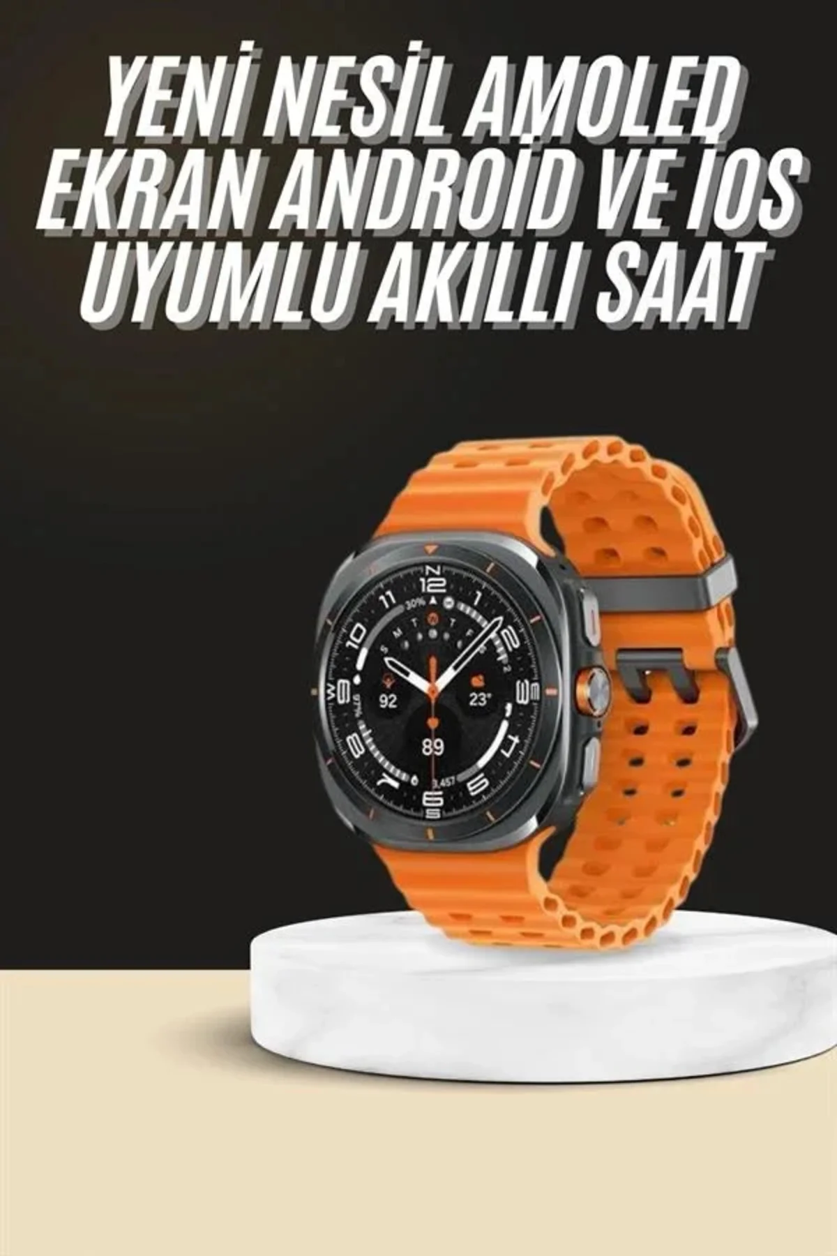Akıllı Saat Unı Zarif Görünümlü Titanyum Kasa Amoled Ekran Müzik Dinleme