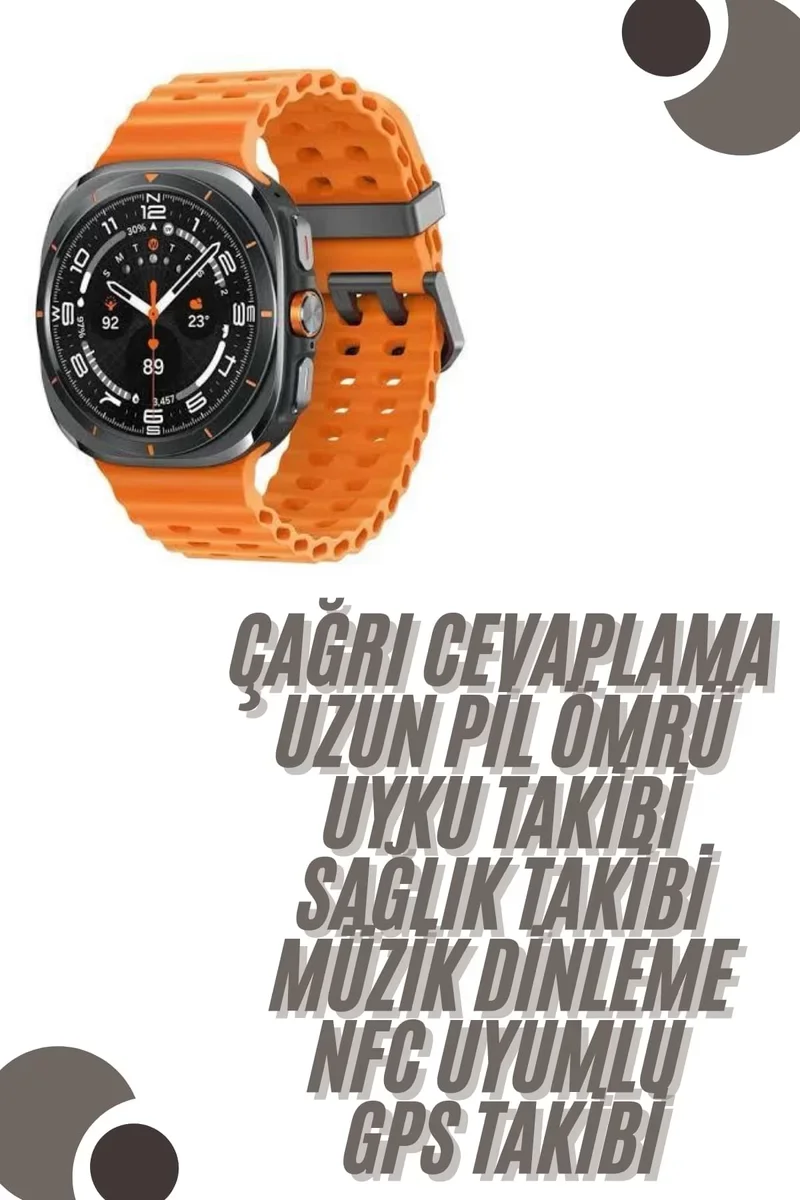 Akıllı Saat Unisex Titanyum Kasa 47mm Amoled Ekran GPS ve Sesli Görüşme