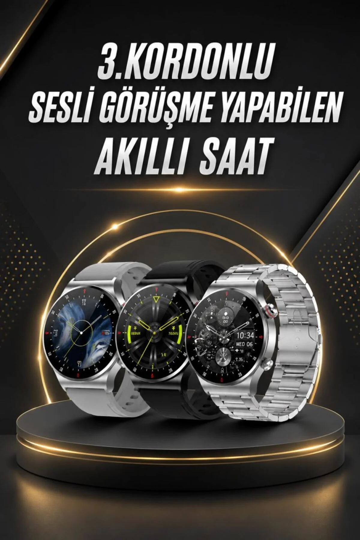 Akıllı Saat Uyku Ve Sağlık Takibi Nfc Uyumlu Bluetoooth Bağlantılı Android İos Uyumlu