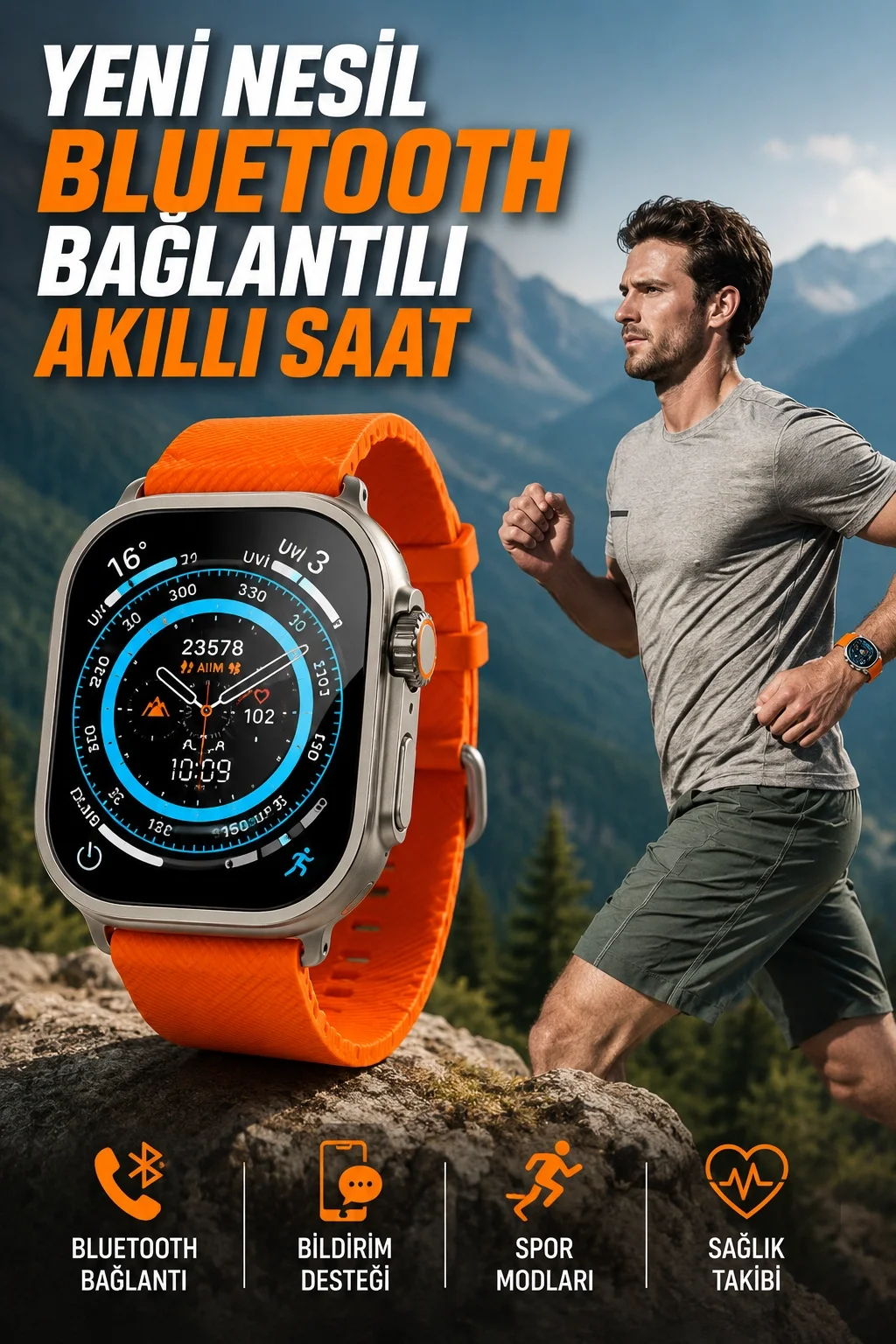 Akıllı Saat Uyku ve Spor Takibi Yeni Nesil Bluetooth Bağlantılı Amoled Ekran Akıllı Saat Uyku ve Spor Takibi Yeni Nesil Bluetooth Bağlantılı Amoled Ekran