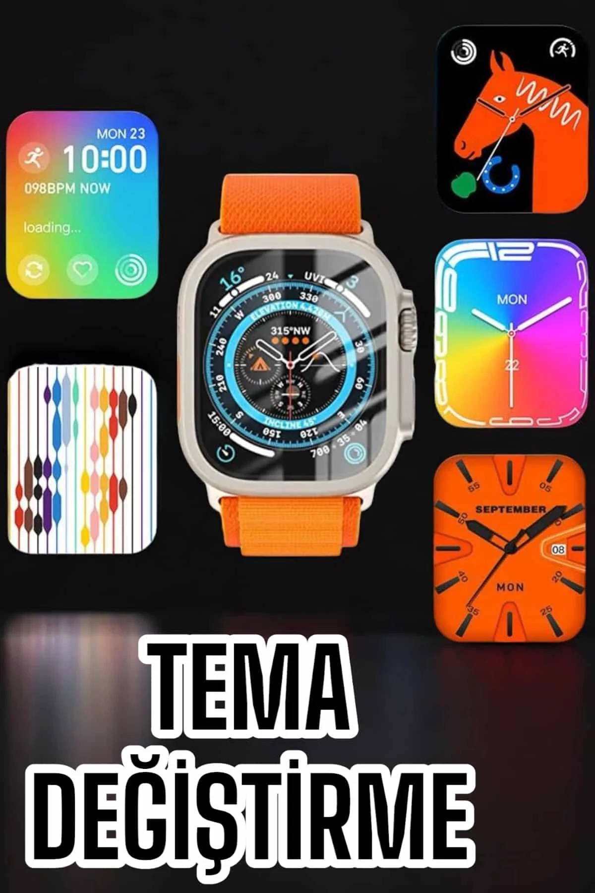 Akıllı Saat Uyku ve Spor Takibi Yeni Nesil Bluetooth Bağlantılı Amoled Ekran