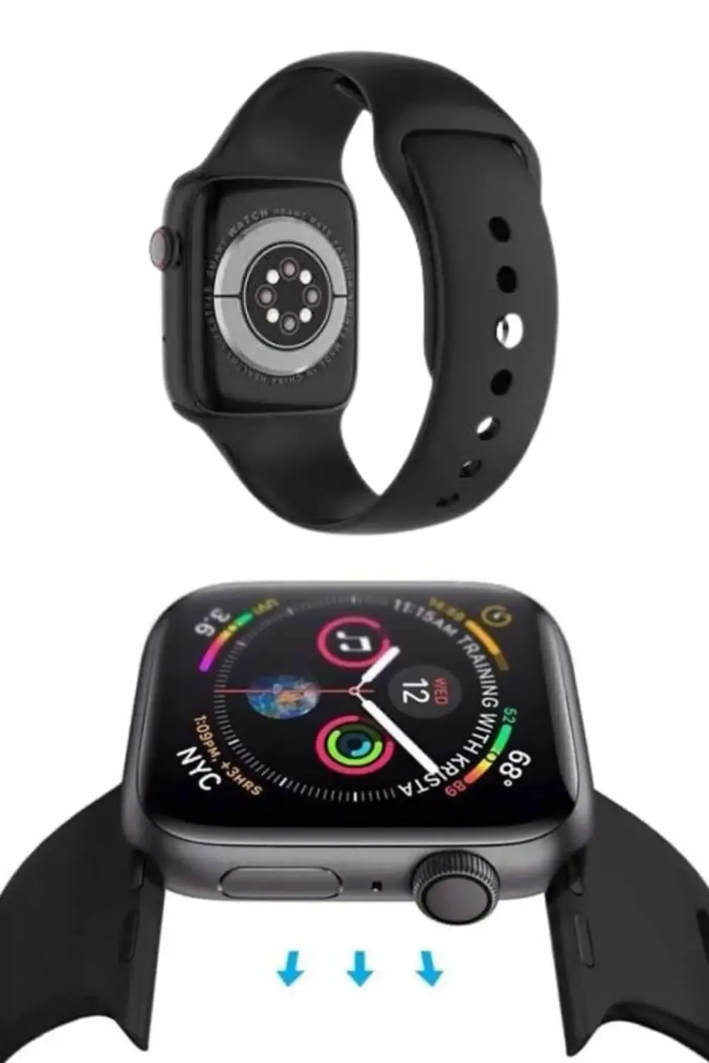 Akıllı Saat Uyku ve Sağlık Takibi Arama Cevaplama 44 MM Amoled Ek