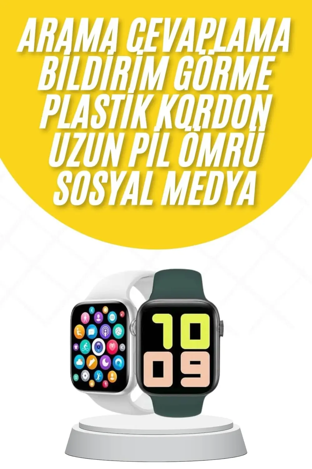 Akıllı Saat Uyku ve Sağlık Takibi Arama Cevaplama 44 MM Amoled Ek
