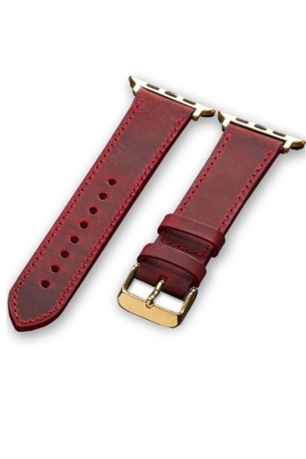Akıllı saat Uyumlu   Deri Saat  Kordonu   34mm /42mm  kırmızı  ap