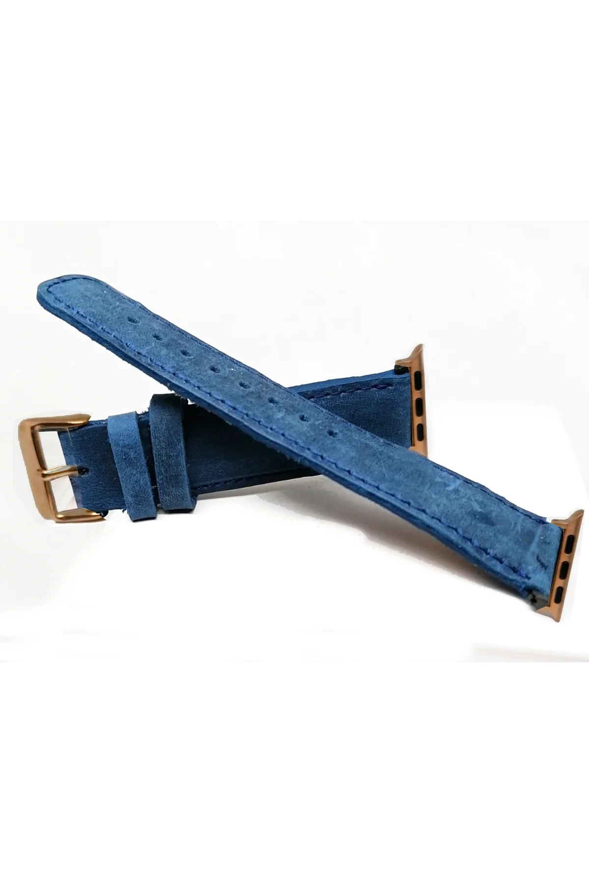 Akıllı saat Uyumlu   Deri Saat  Kordonu   34mm /42mm  mavi  apara